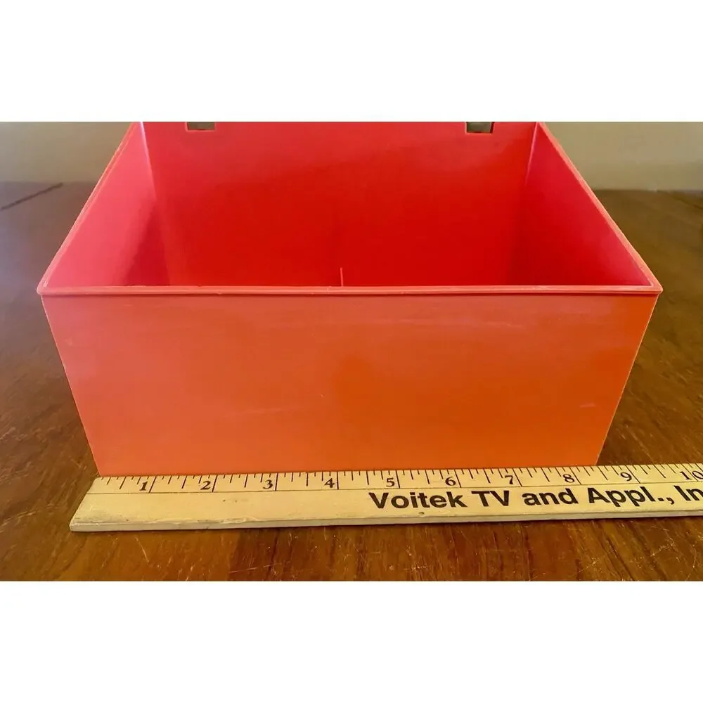 Vintage Recipe Box Betty Crocker 70’s Recipe Card Library Red/Orange Box